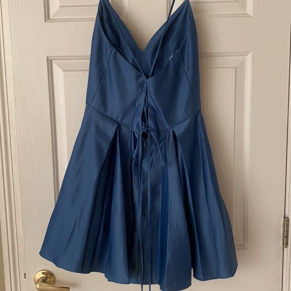 Gorgeous blue satin formal dress! - Picture 3 of 3
